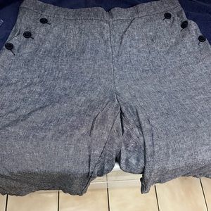 Lane Bryant Gray Wide Leg Capris Size 22